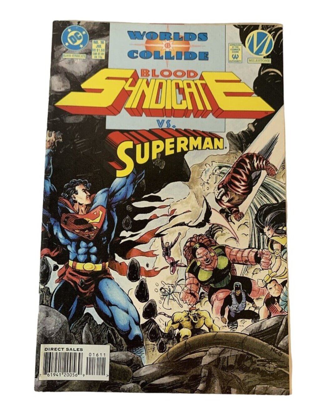 Blood Syndicate #16 vs Superman (1994) Worlds Collide DC Milestone Crossover